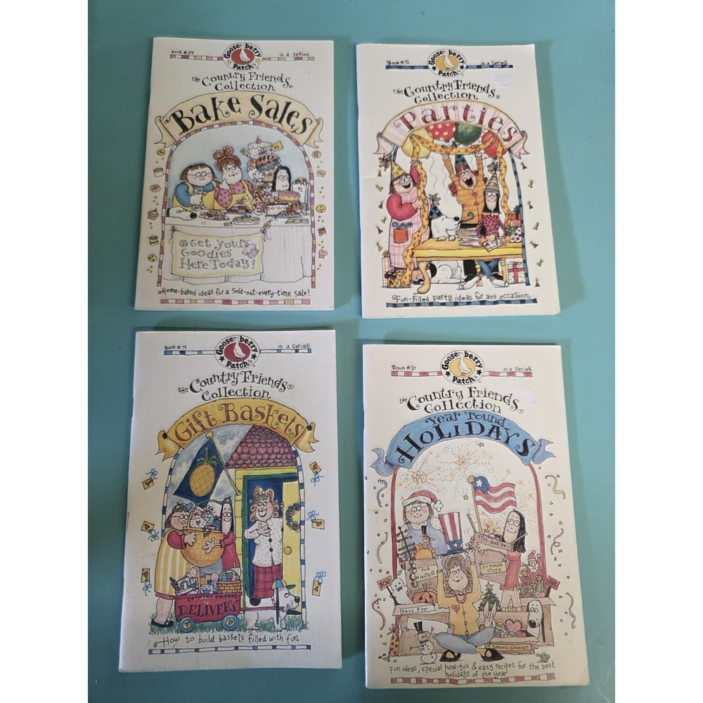 The Country Friends Collection Goose Berry Patch Books #10, 15, 19, 24 Cookbooks